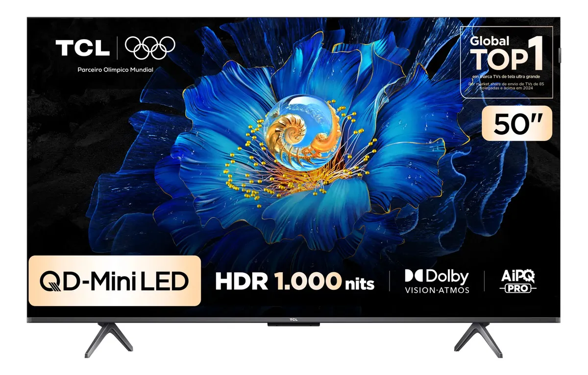 Smart TVs 50 polegadas TCL C6KS QD-Mini LED 4K