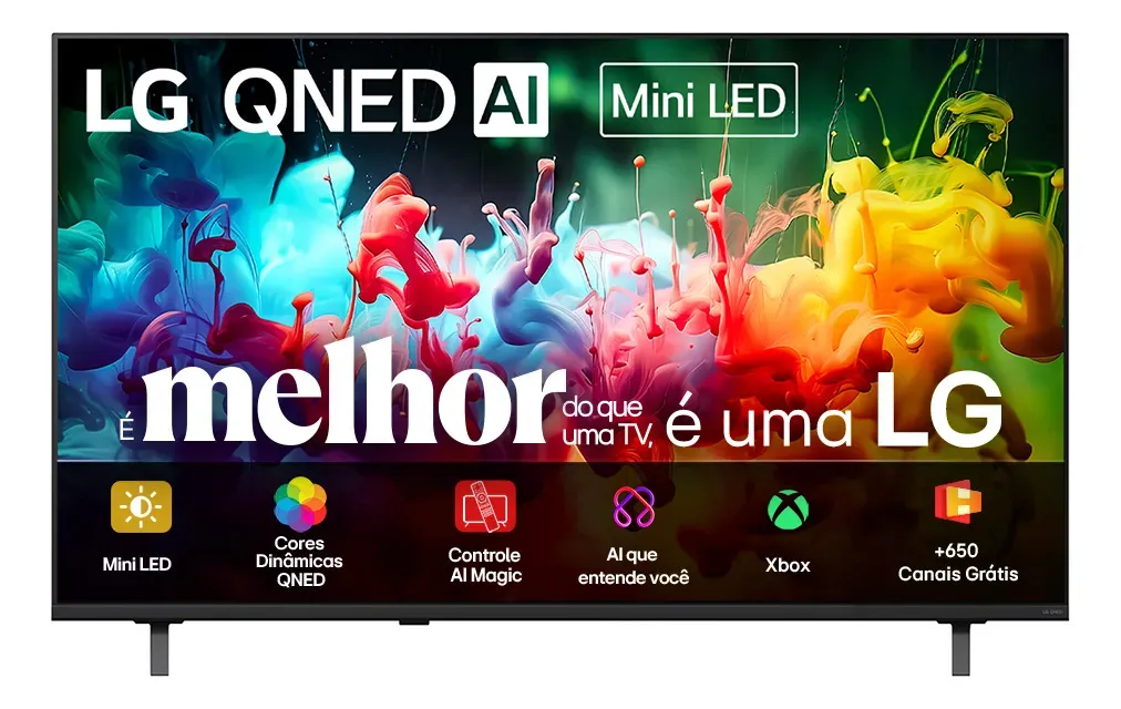 Smart TV LG QNED70 65 polegadas QNED Mini LED 4K