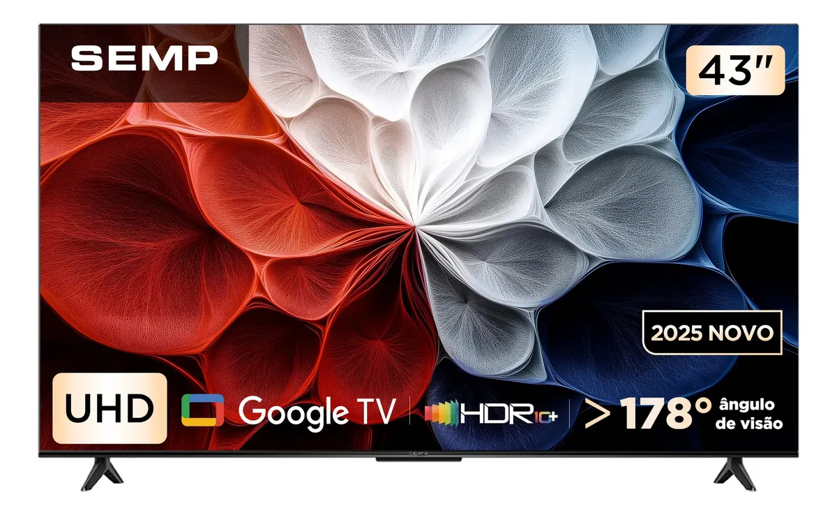 Smart TV SEMP S62 43 polegadas 4K Google TV